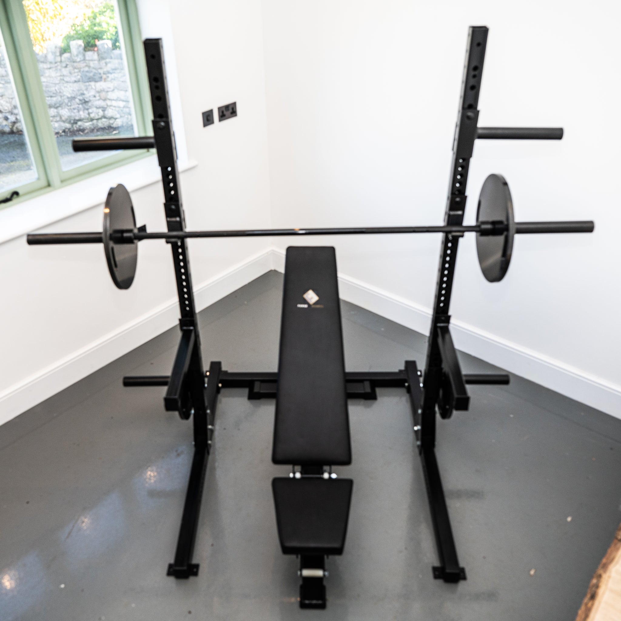 Bench press best sale rack uk